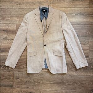 H&M Beige Windowpane Sport Coat 42R